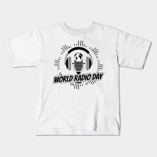 world radio day Kids T-Shirt